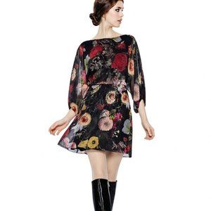 Alice + Olivia Andie Floral Print Blouson Dress XS